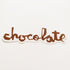 Chocolate Chunk Logo Skateboard Sticker - Brown - 8cm across approx - SkateboardStickers.com