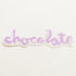 Chocolate Chunk Logo Skateboard Sticker - Lilac - 8cm across approx - SkateboardStickers.com