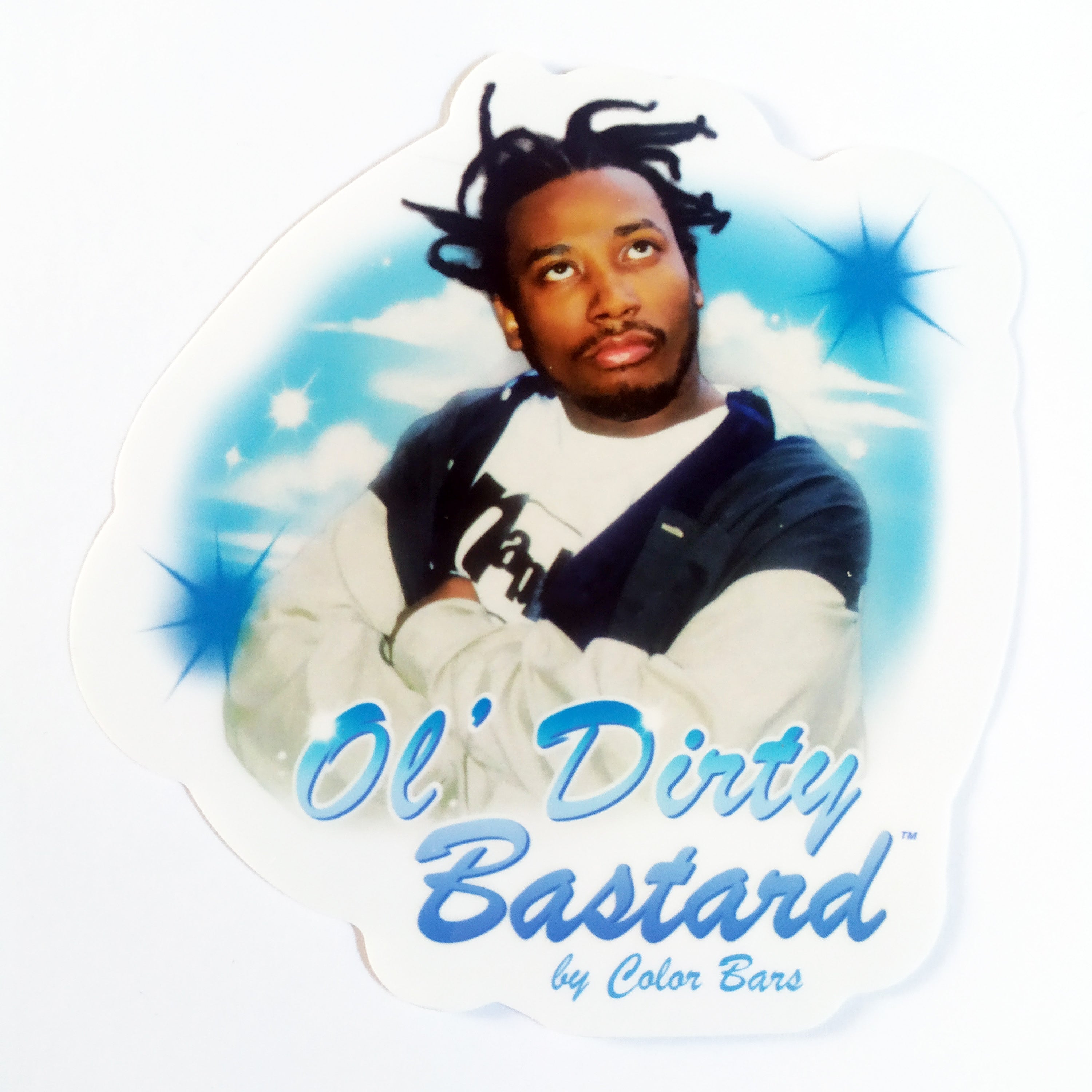 Color Bars X OL' DIRTY BASTARD™ Airbrush Skate Sticker