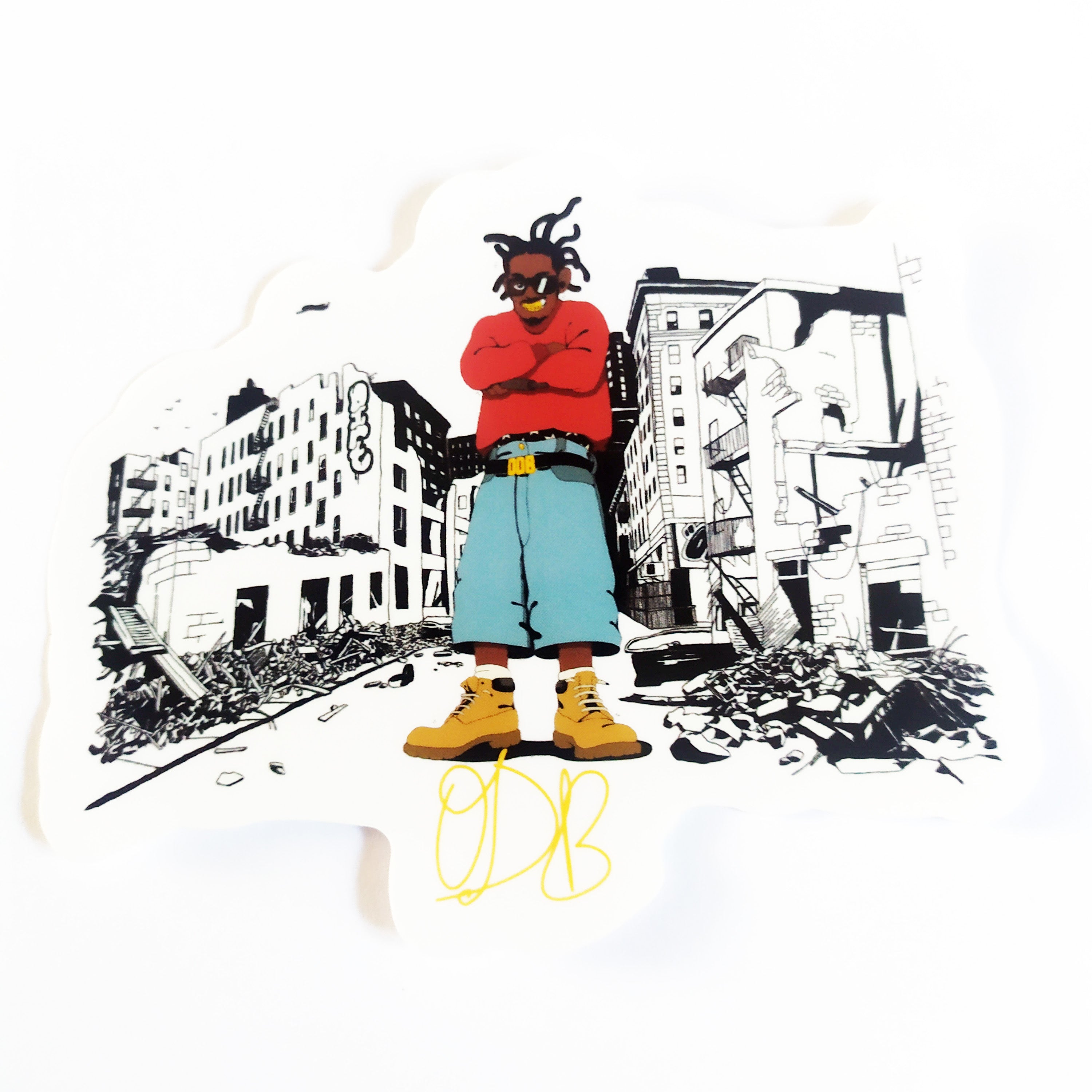Color Bars X OL' DIRTY BASTARD™ Skate Sticker