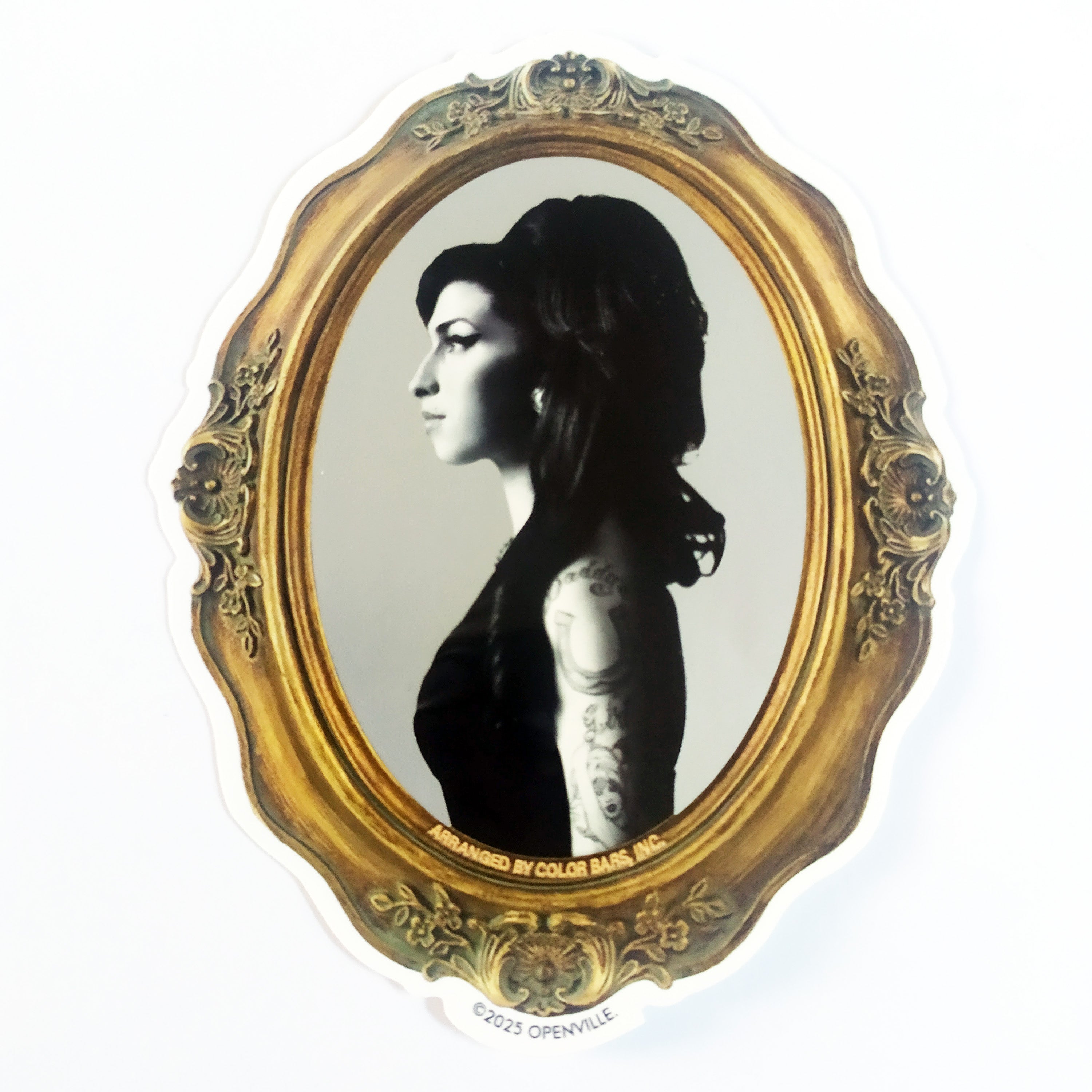 Color Bars X Amy Winehouse Portrait Skate Sticker