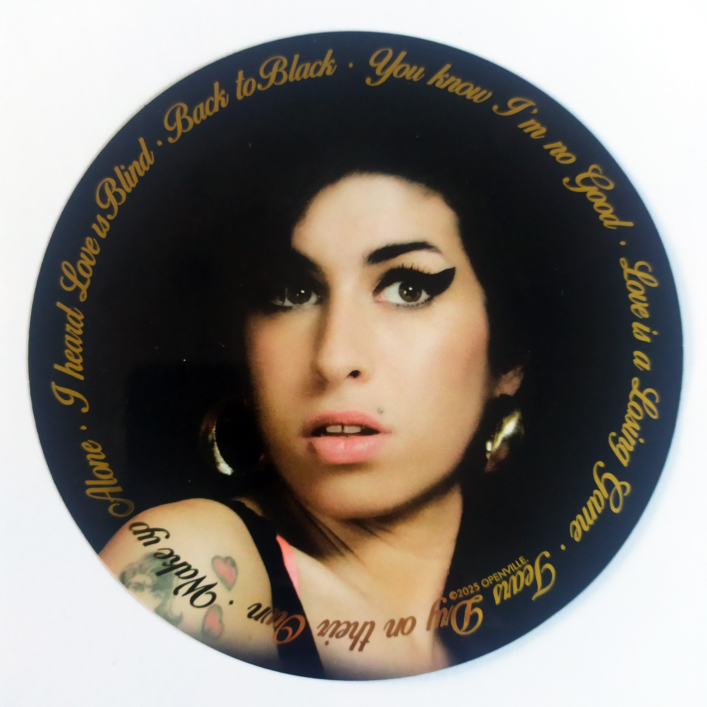 Color Bars X Amy Winehouse Back to Black Skate Sticker