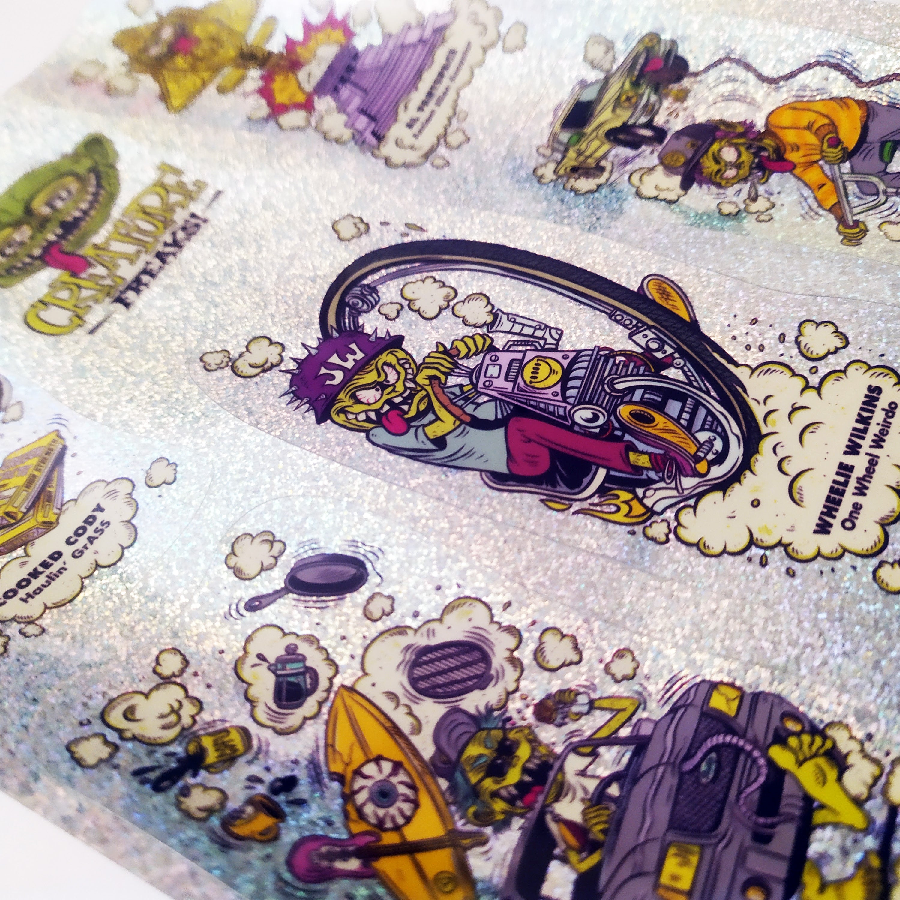 Creature Freaks Prismatic Skateboard Sticker Sheet - 6 peel off stickers (from 2021)