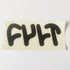 Cult Bikes BMX Sticker - Thick Black Logo Rub On Decal - SkateboardStickers.com