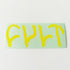 Cult Bikes BMX Sticker - Yellow - SkateboardStickers.com