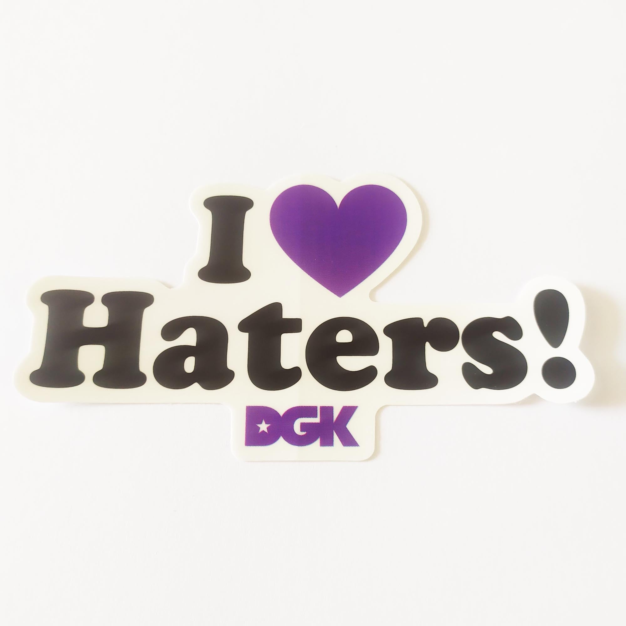 DGK "Haters" Skateboard Sticker Purple - SkateboardStickers.com