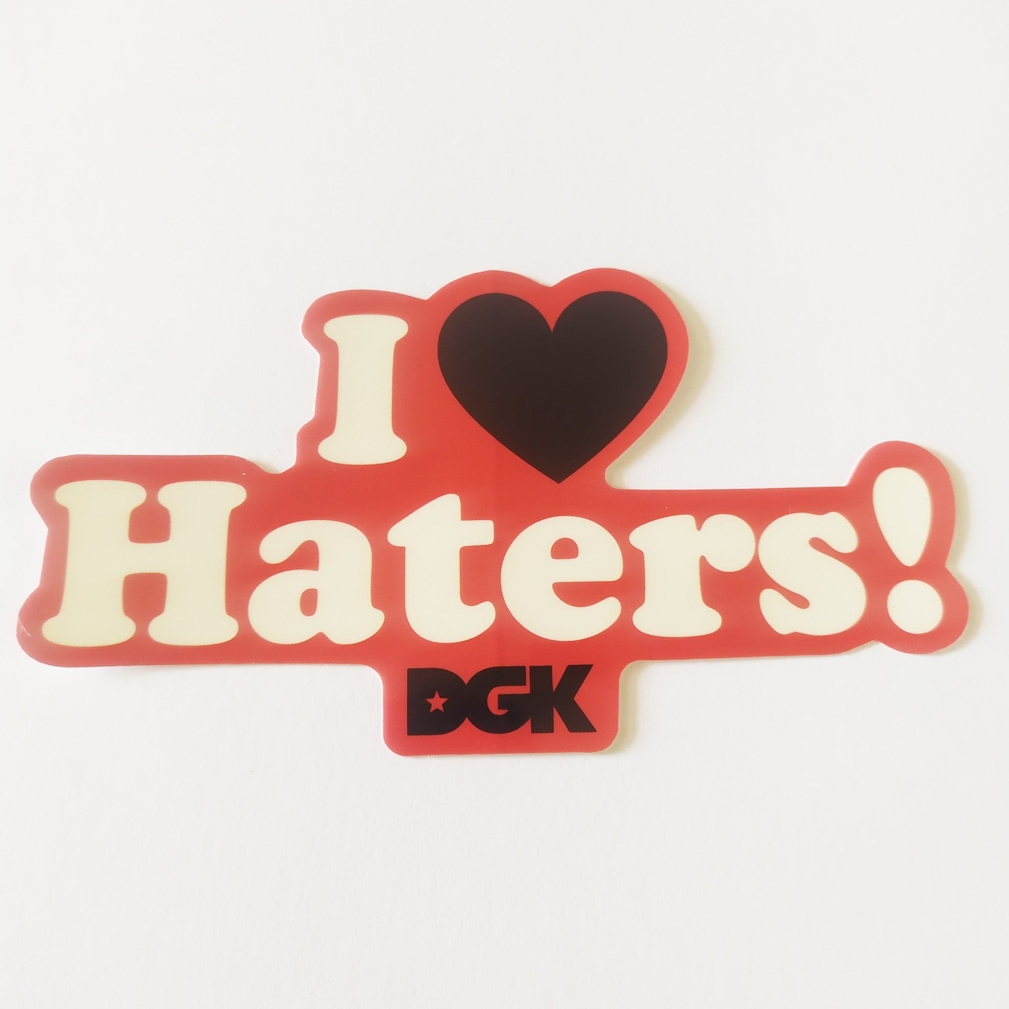 DGK "Haters" Skateboard Sticker Red - SkateboardStickers.com
