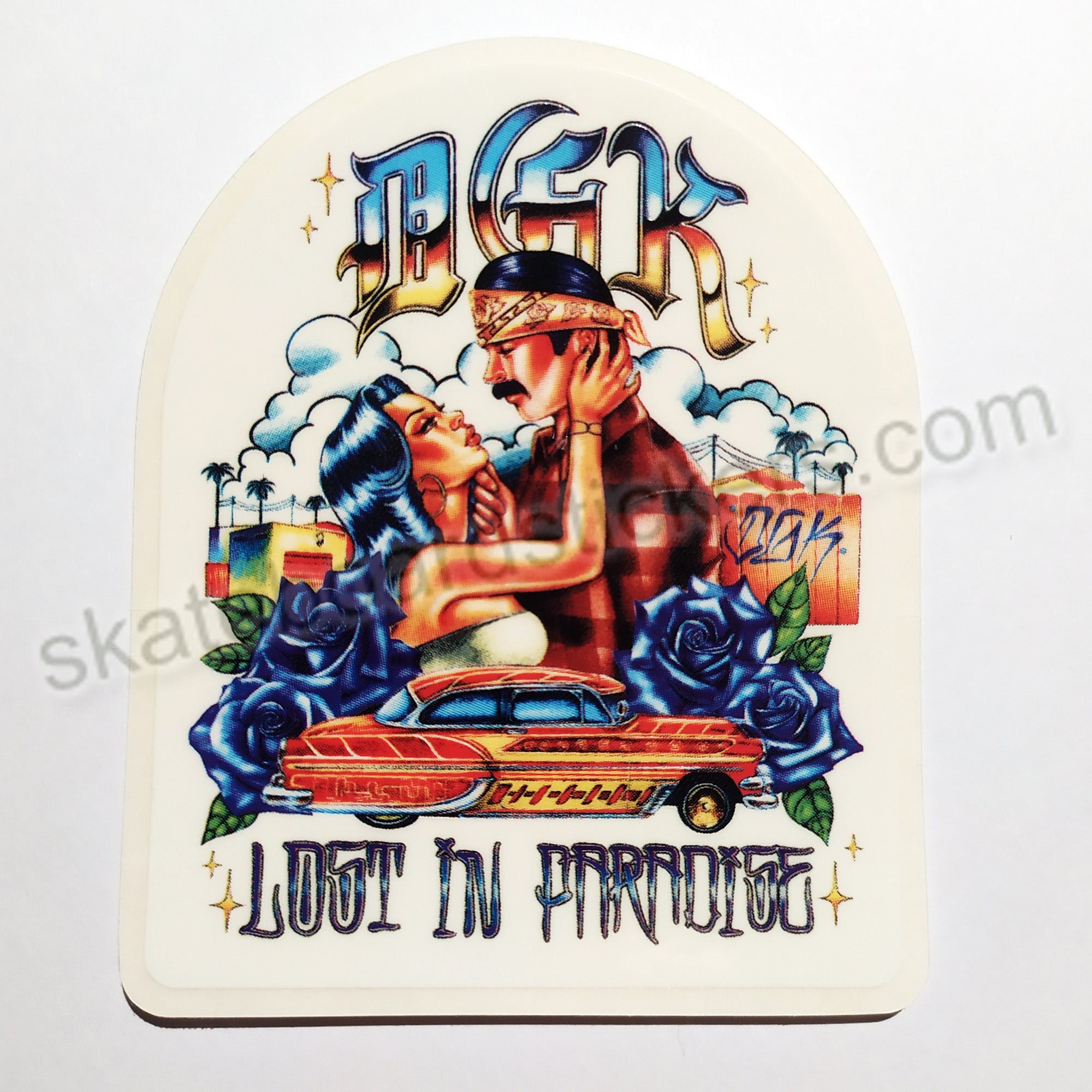 DGK "Lost In Paradise" Skateboard Sticker - SkateboardStickers.com