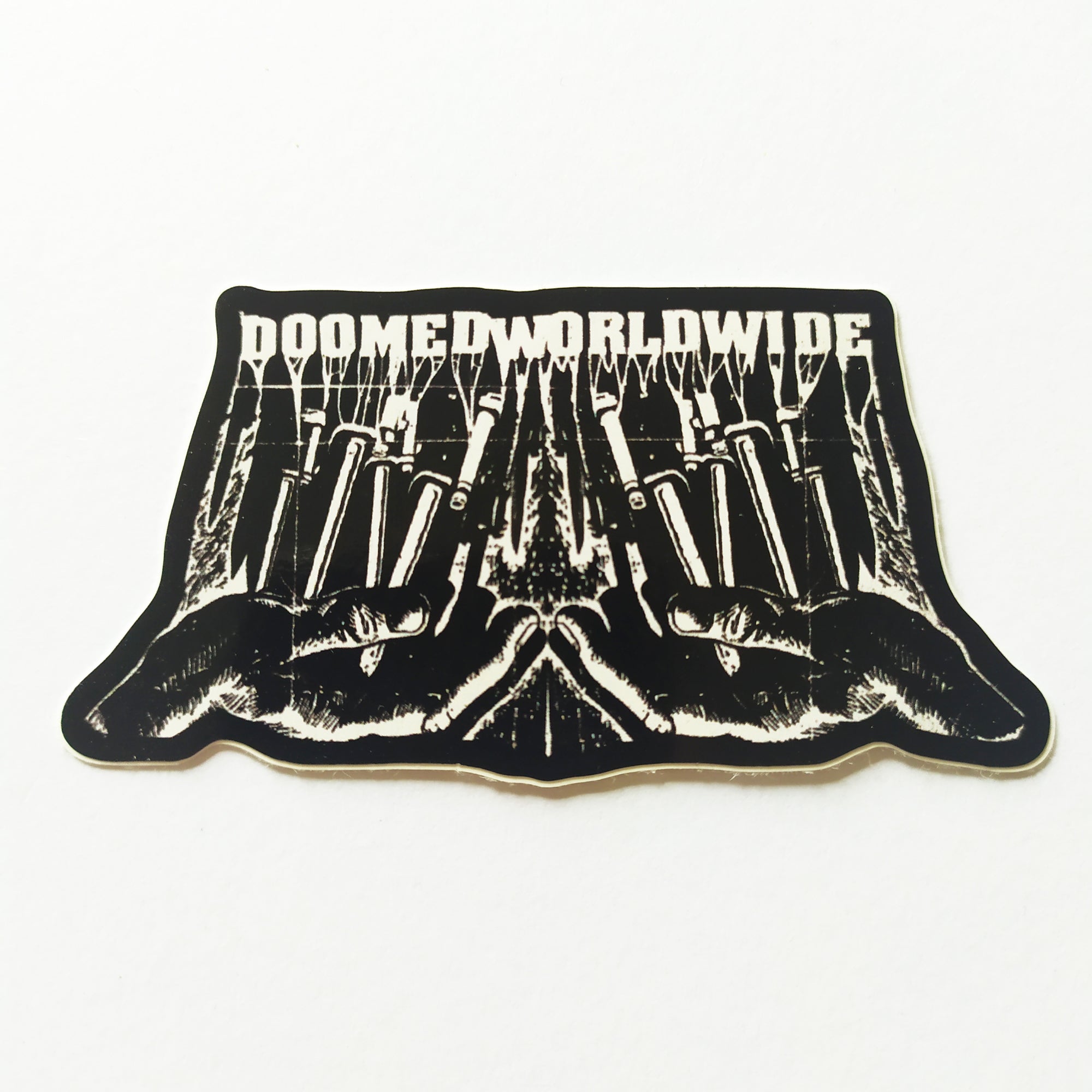 Doomed BMX Sticker - SkateboardStickers.com