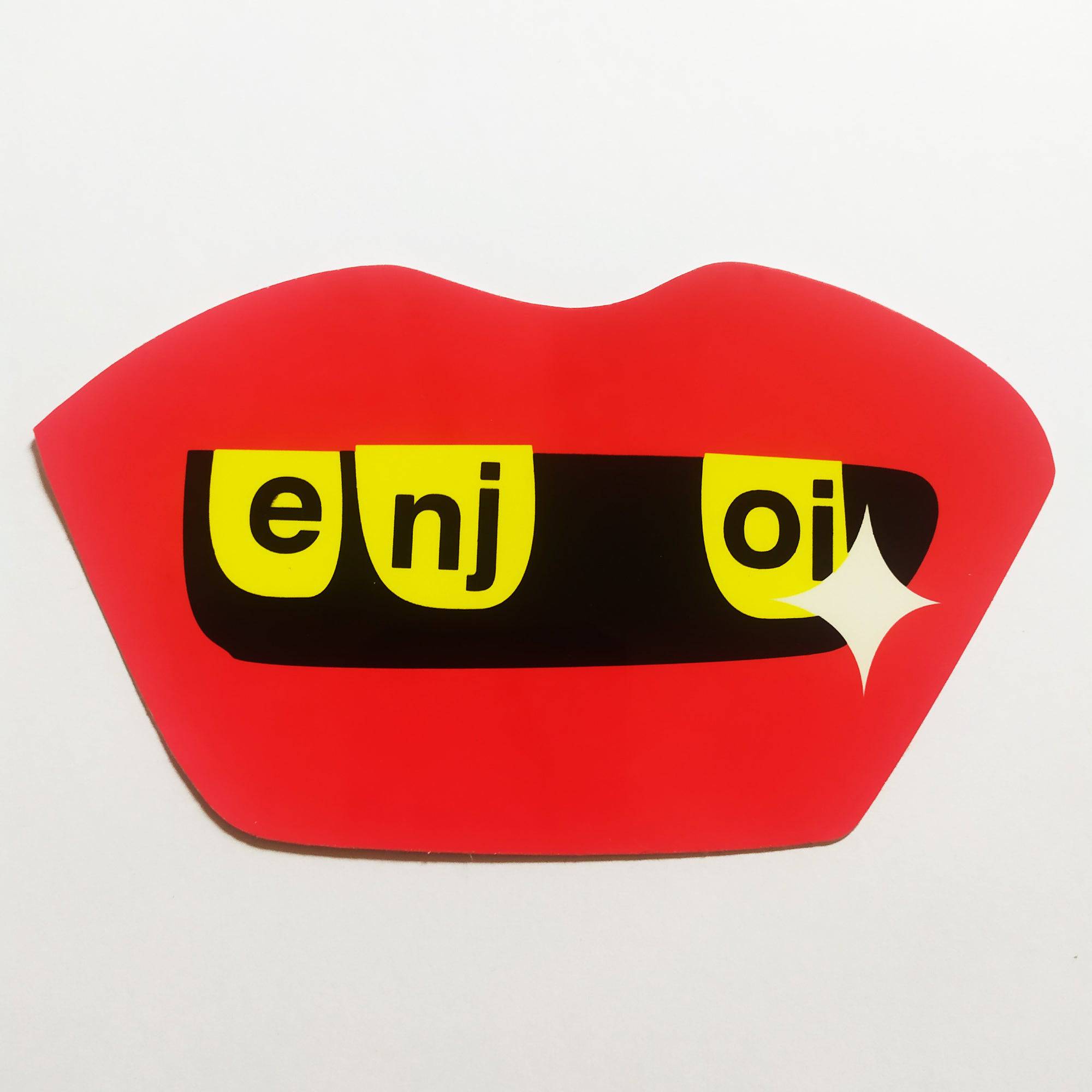 Enjoi Skateboard Sticker - Bling Teeth - SkateboardStickers.com