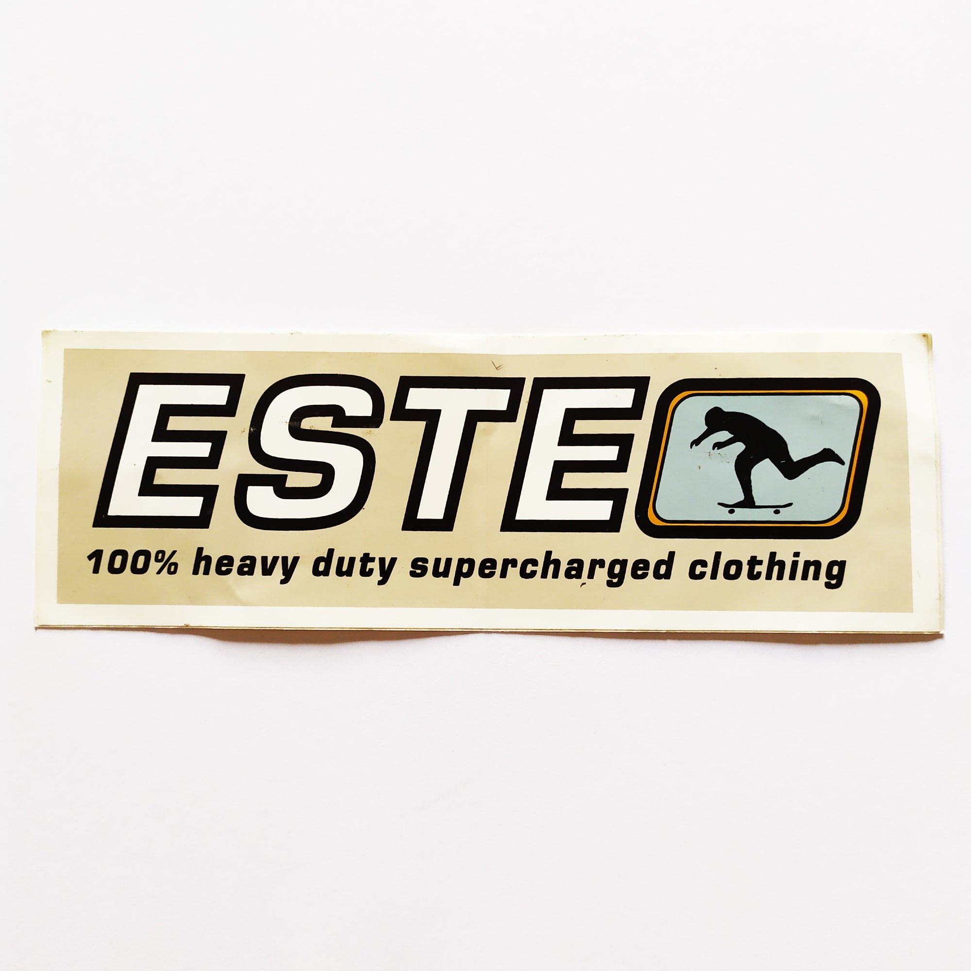 Este Old School Skateboard Sticker (creased) - SkateboardStickers.com