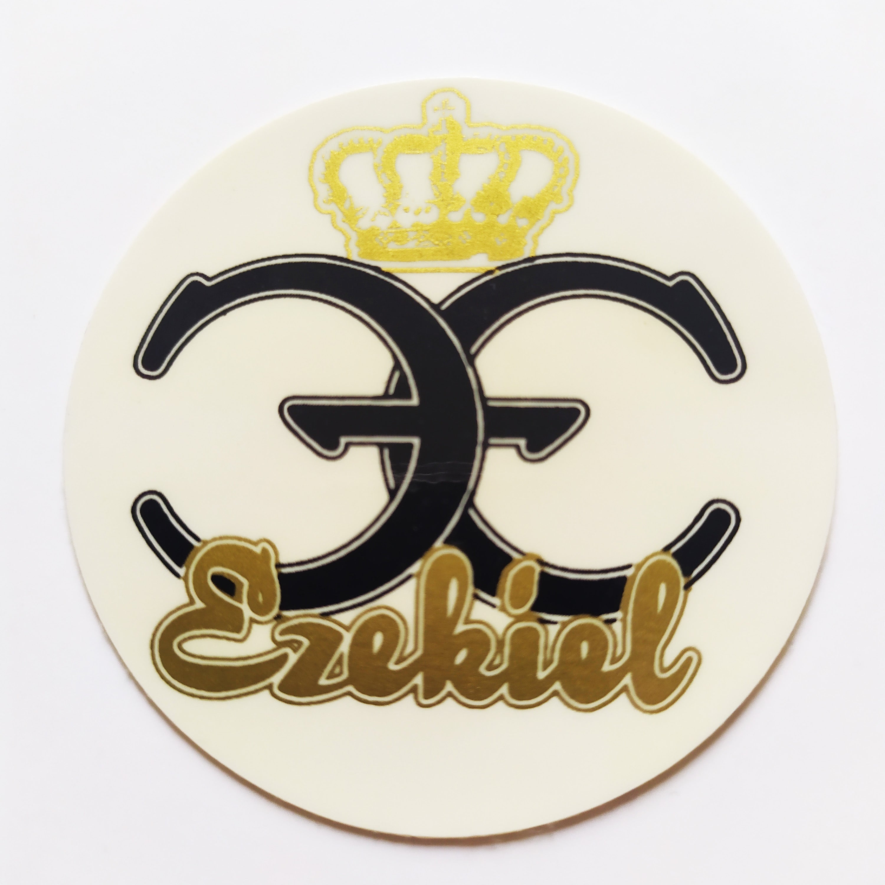 Ezekiel Old School Skateboard Sticker - 5cm across approx black - SkateboardStickers.com