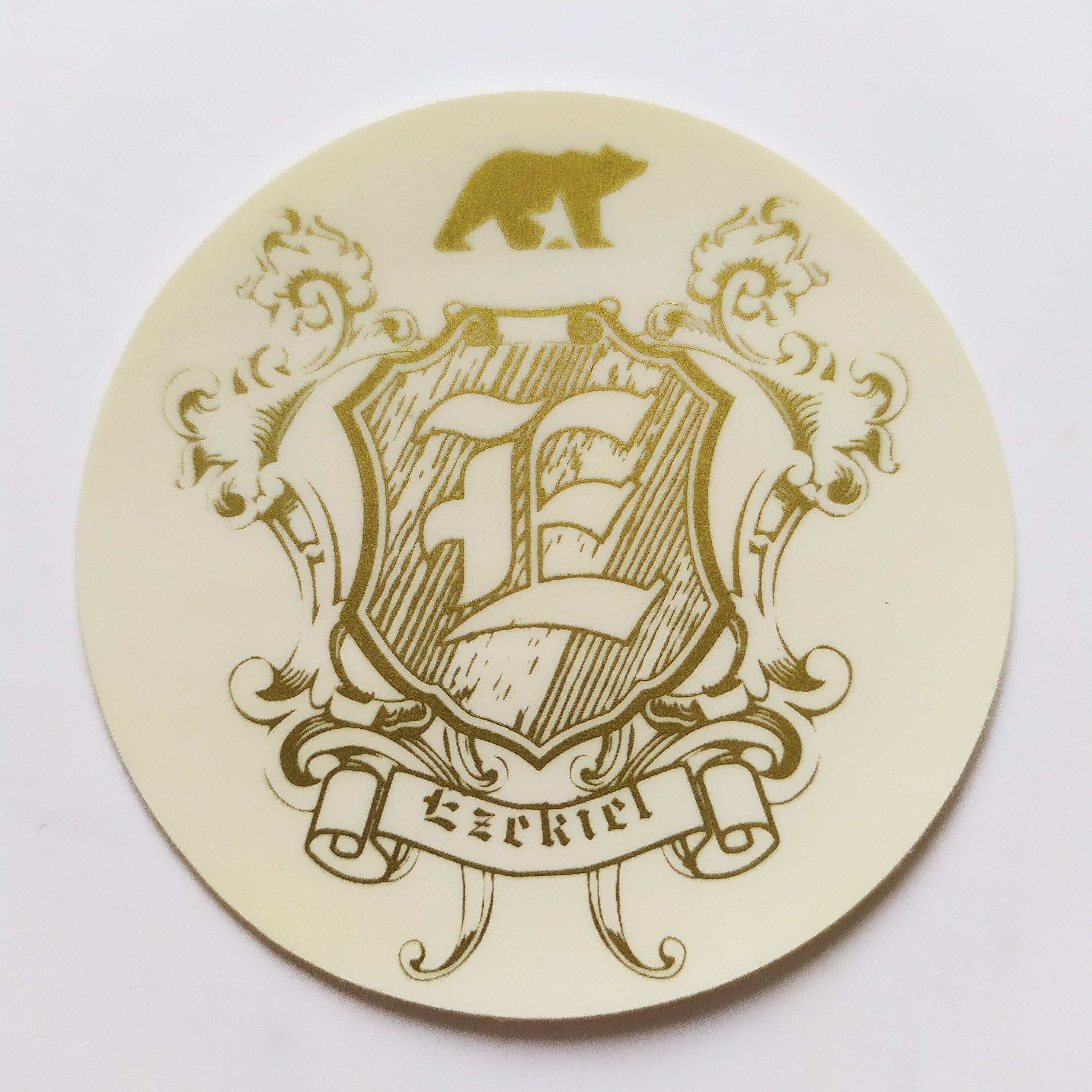 Ezekiel Old School Skateboard Sticker - 6.5cm across approx - SkateboardStickers.com