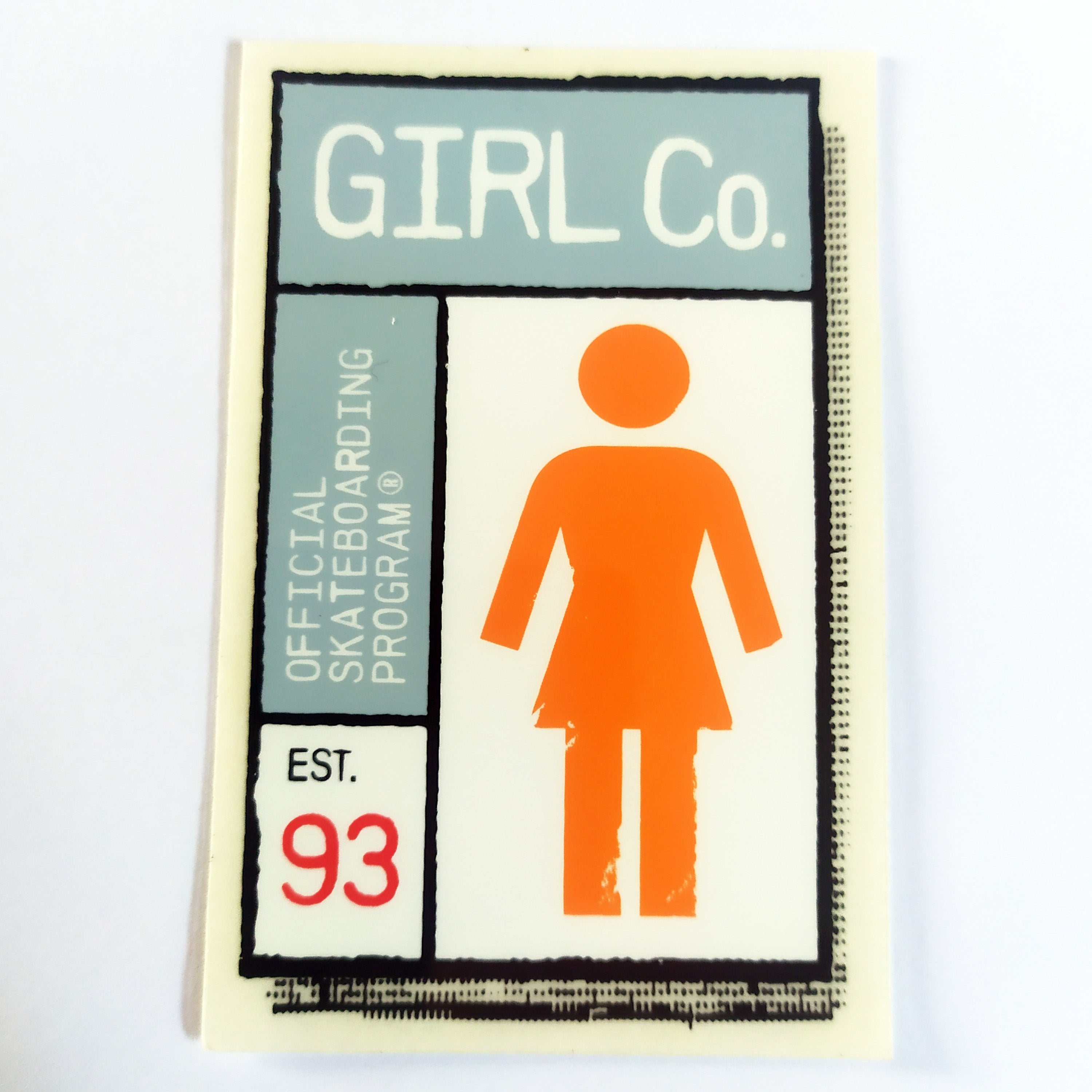 Girl Skateboard Sticker - Nuevo "Grid-Box"