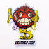 Spitfire X Grimple Stix - Bloodshot Skate Sticker - Orange/Silver Small