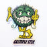 Spitfire X Grimple Stix - Bloodshot Skate Sticker - Green/Silver Regular