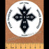 Grind King Skateboard Sticker - GK Cross White - SkateboardStickers.com