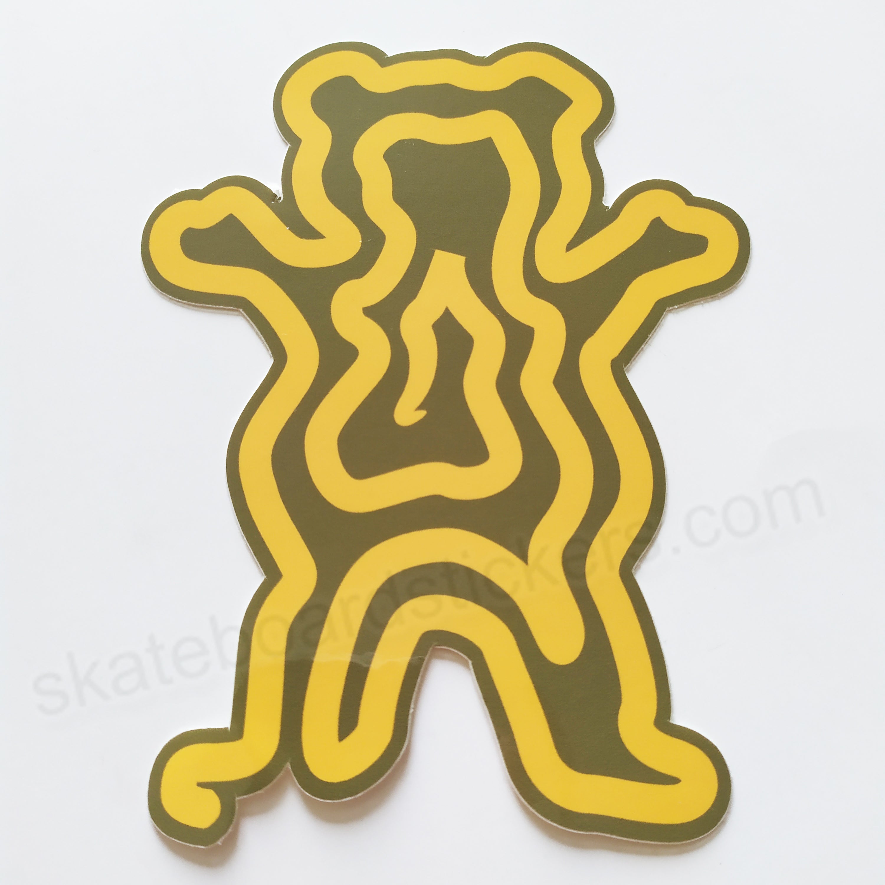 Grizzly Griptape Skateboard Sticker - XL Bear - 12.5cm high approx - SkateboardStickers.com