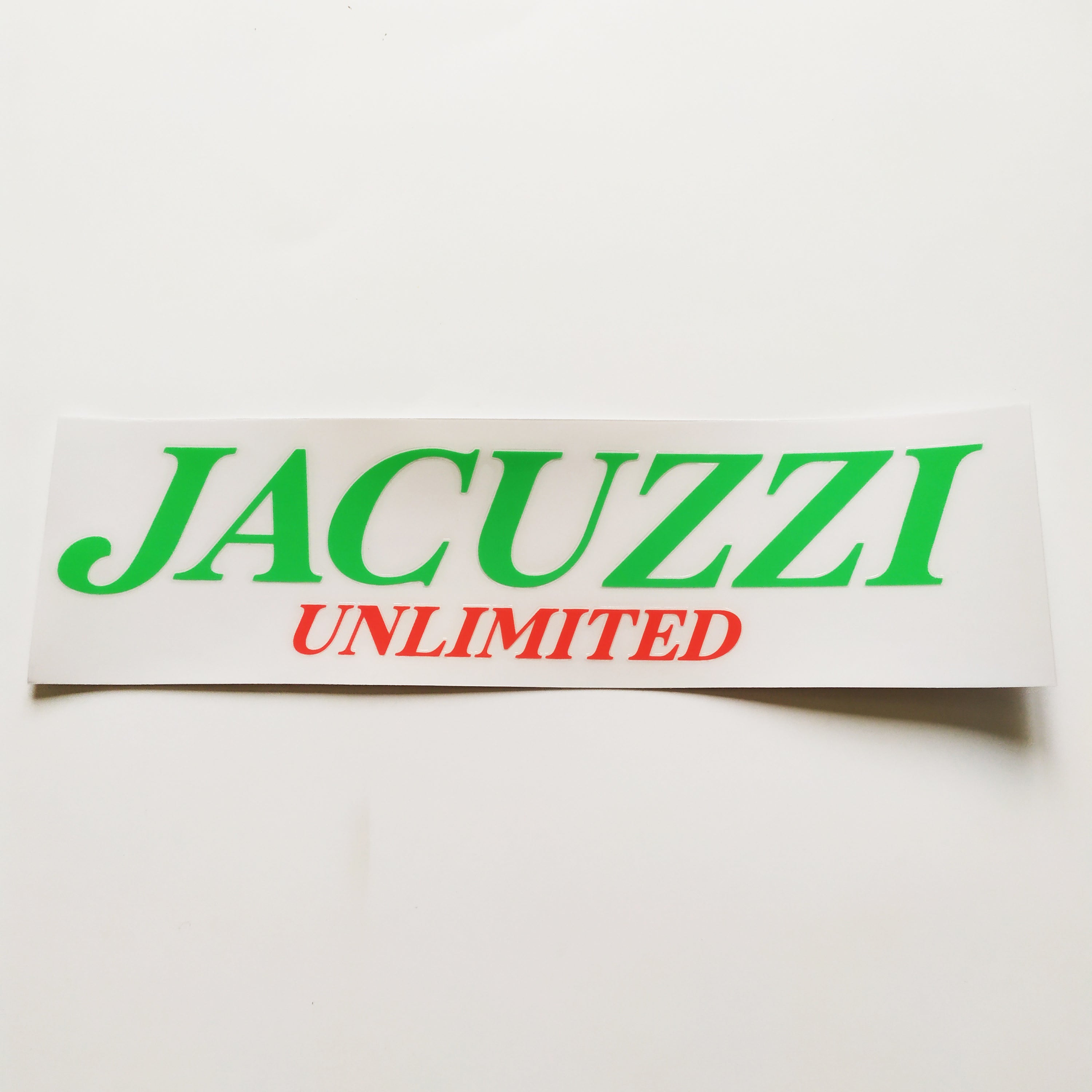 Jacuzzi Unlimited Skateboard Sticker - 21.5cm across approx - SkateboardStickers.com
