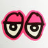 Krooked Skateboard Sticker - Eyes Pink Medium