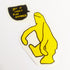 Krooked Skateboard Sticker - Get It Straight Yellow