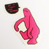 Krooked Skateboard Sticker - Get It Straight Pink