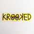 Krooked Skateboard Sticker - Eyes Yellow