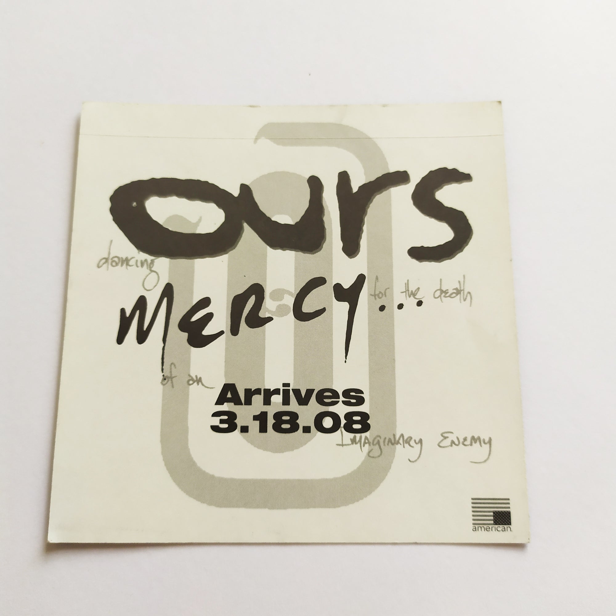 Mercy - Ours Music Sticker - SkateboardStickers.com