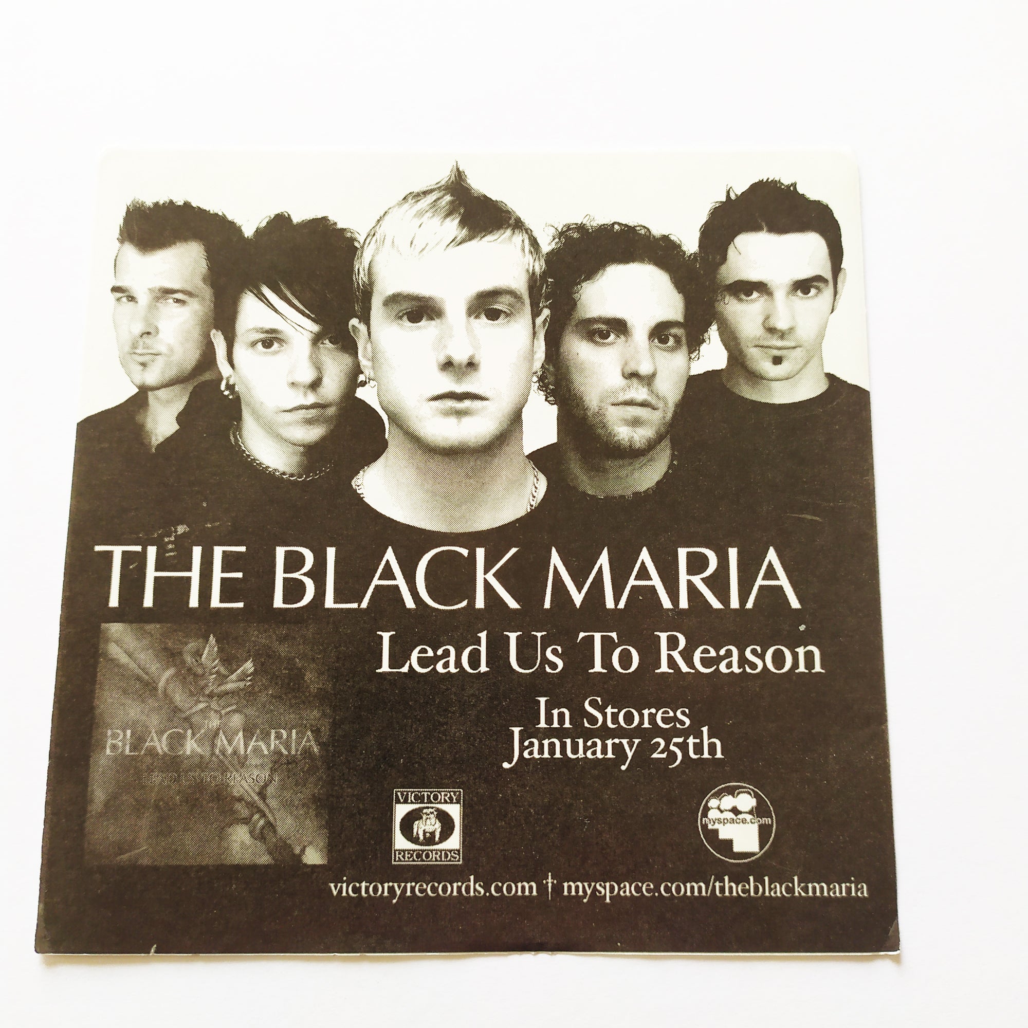 The Black Maria - Lead Us To Reason Music Sticker - SkateboardStickers.com