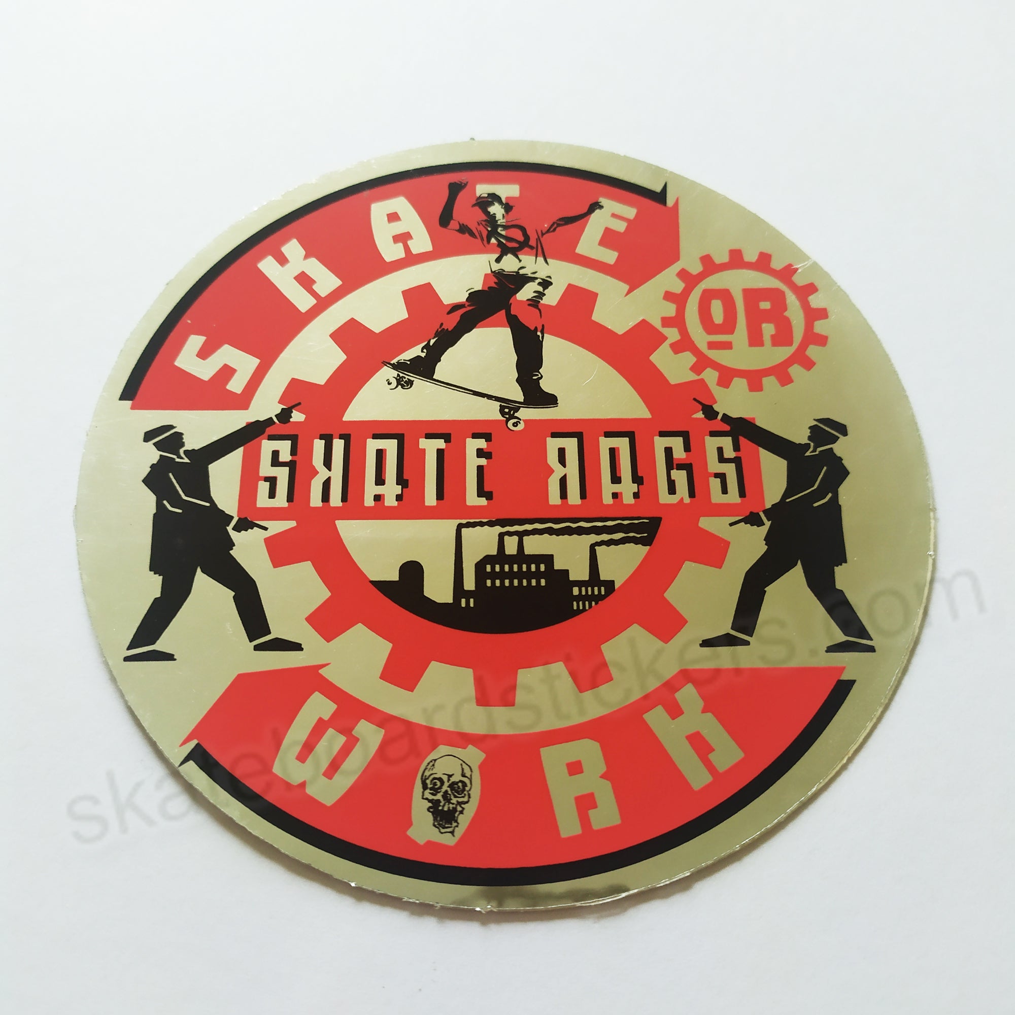 Skate Rags Clothing Old Skateboard Sticker - SkateboardStickers.com