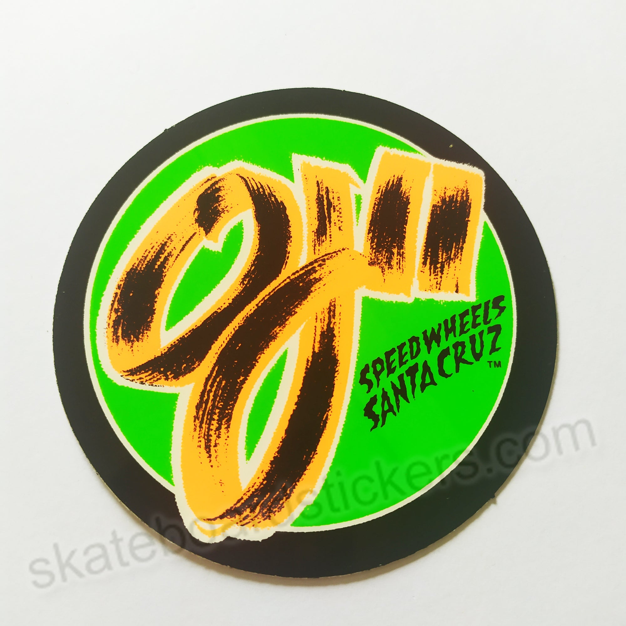 Santa Cruz / OJ Wheels "Speed Wheels" Old School Skateboard Sticker - SkateboardStickers.com