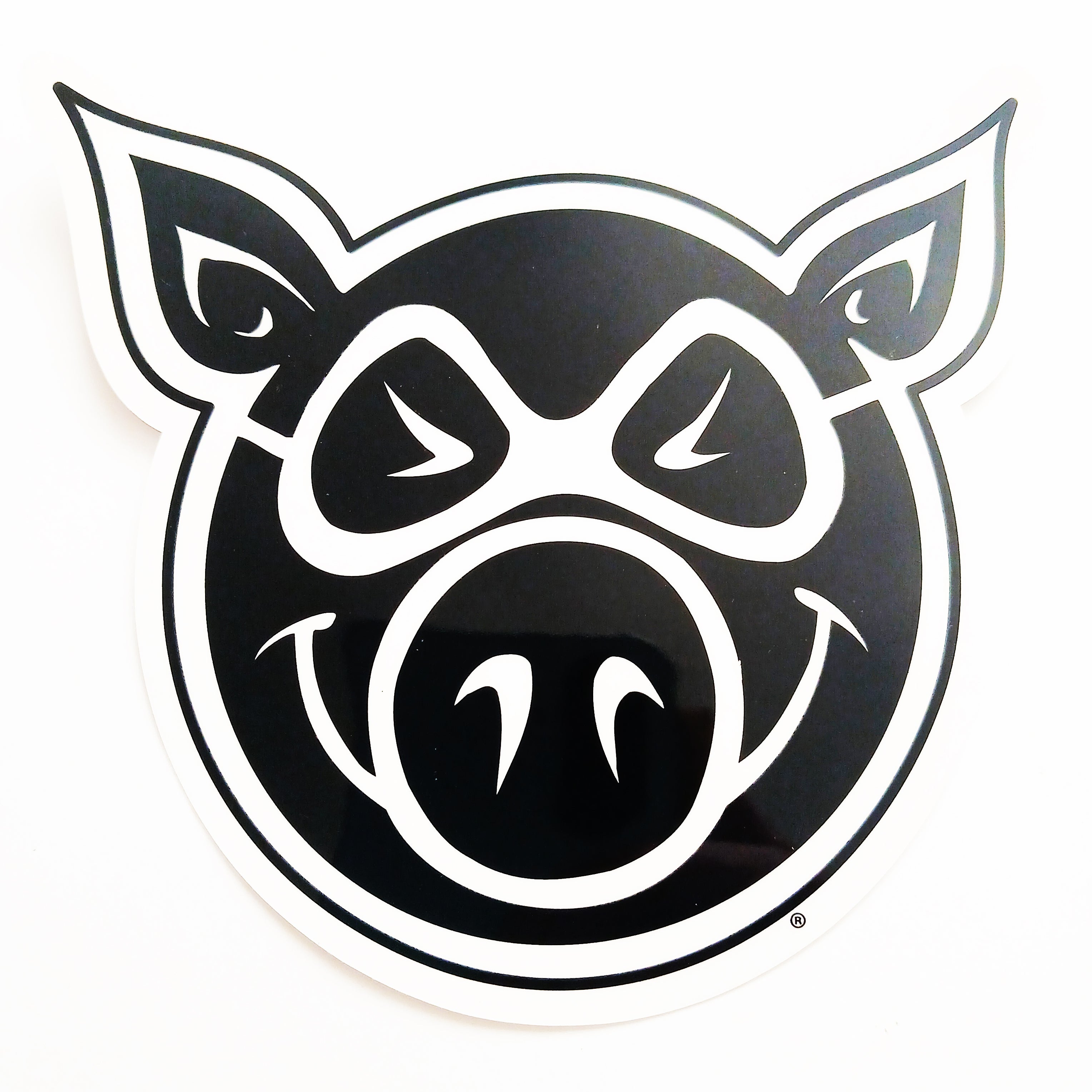 Pig Wheels Logo Skateboard Sticker