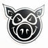 Pig Wheels Logo Skateboard Sticker - SkateboardStickers.com