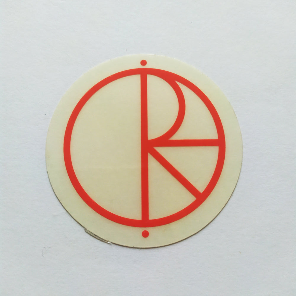 Polar Skateboards Logo Sticker - Red / Clear - SkateboardStickers.com