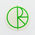 Polar Skateboards Logo Sticker - Green / Clear - SkateboardStickers.com