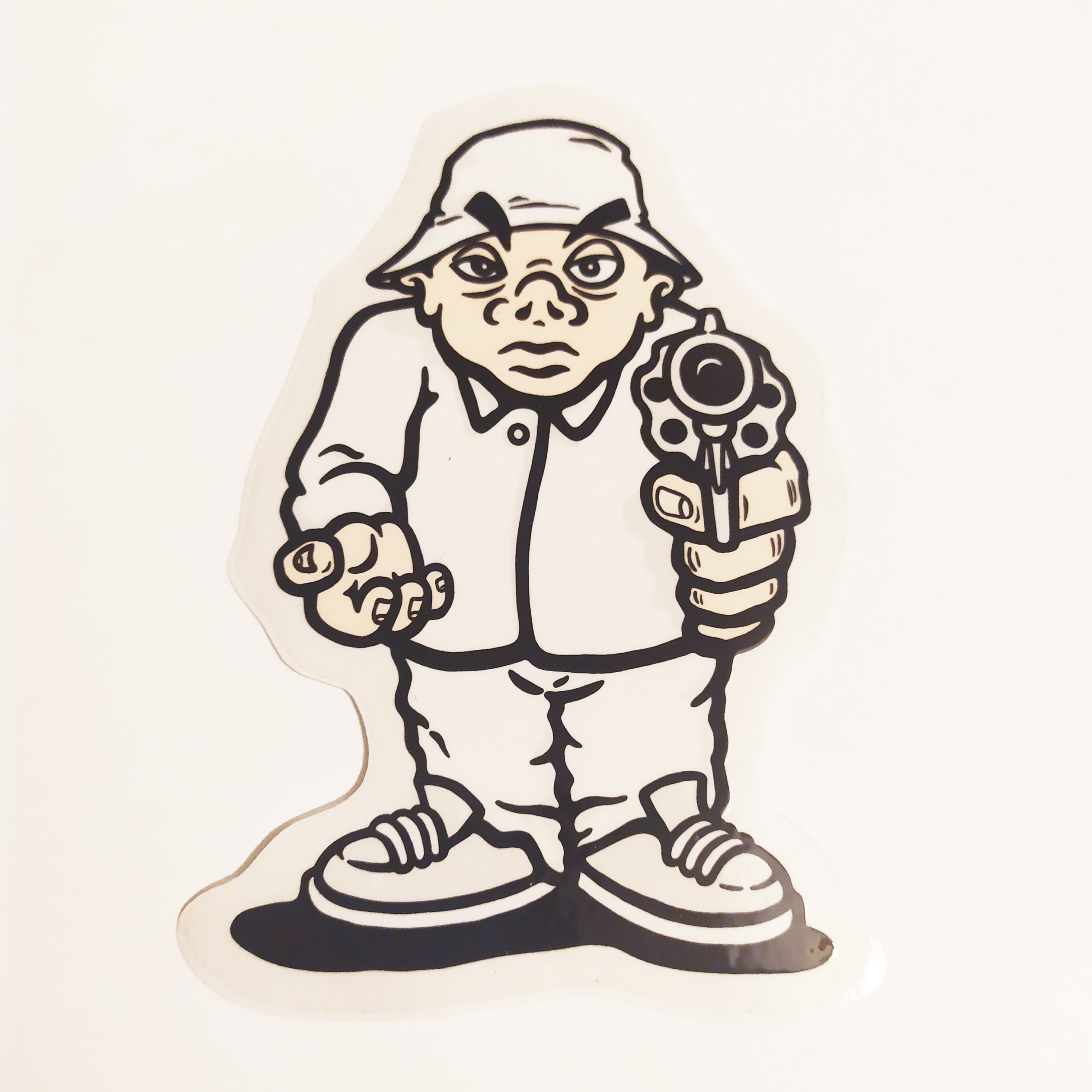 Polar Skate Co. & Angry Stoner Skateboard Sticker - Artwork by Jacob Ovgren - 12cm high approx - SkateboardStickers.com