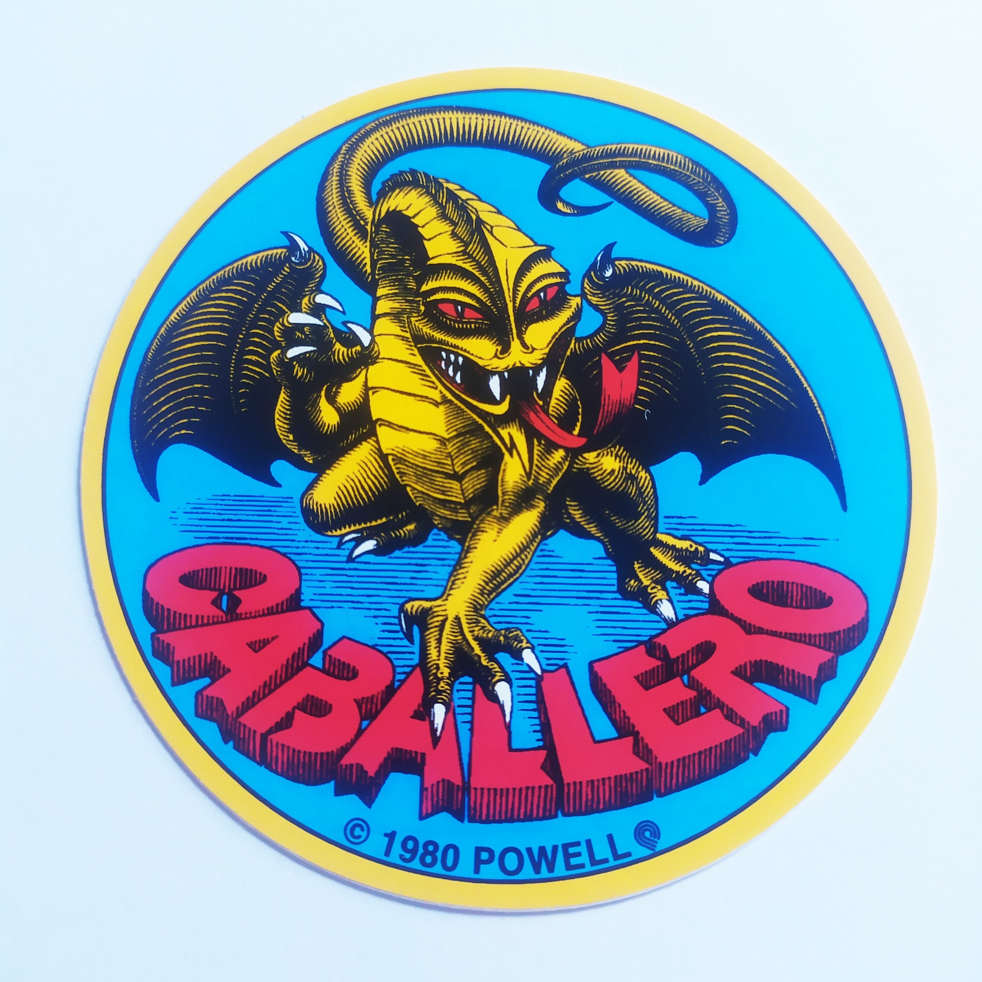 Powell Peralta, Steve Caballero "OG Dragon" Skateboard Sticker. 9cm x 9cm approx - SkateboardStickers.com