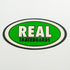 Real Skateboards Oval Sticker - green small