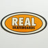 Real Skateboards Oval Sticker - orange small