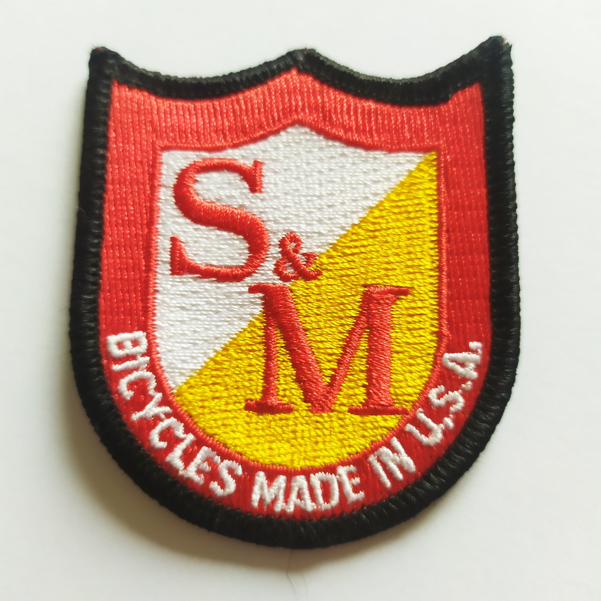 S&M BMX Bike Co. Classic Shield Patch - SkateboardStickers.com