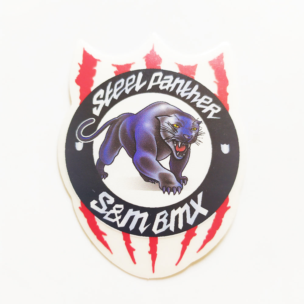 S&M BMX Steel Panther Sticker - 6.5cm high approx - SkateboardStickers.com