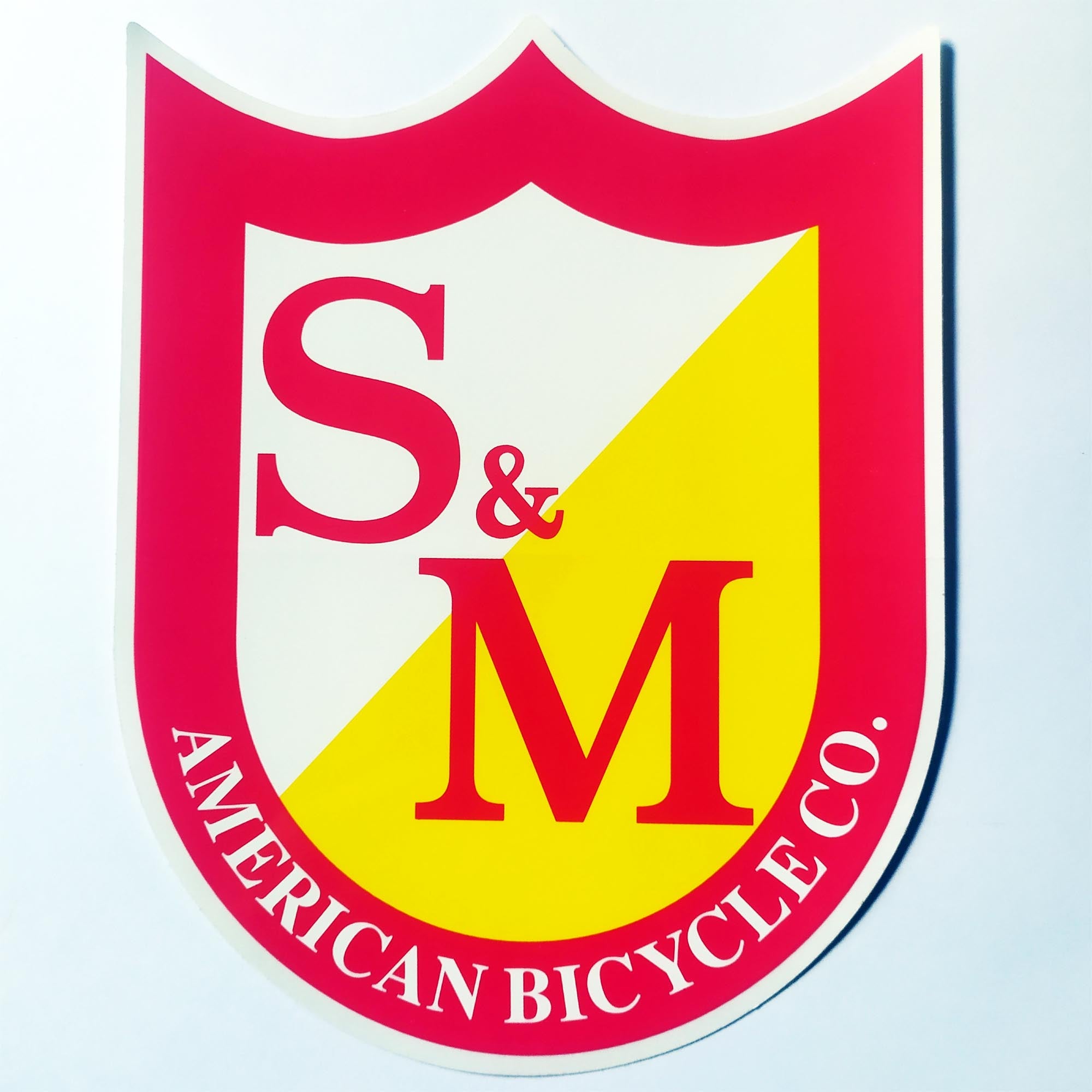 S&M - Big Shield BMX Sticker / Decal - 20 cm - SkateboardStickers.com
