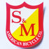 S&M Die Cut Red/Yellow Classic Shield BMX Sticker / Decal - 6 cm - SkateboardStickers.com