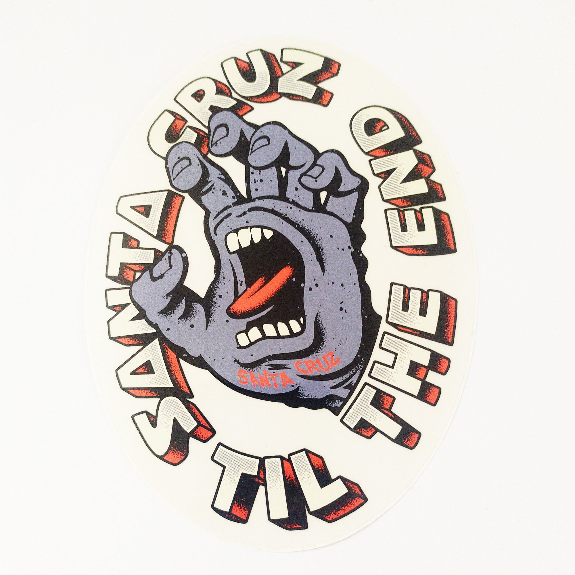Santa Cruz - Till The End Screaming Hand Skateboard Sticker