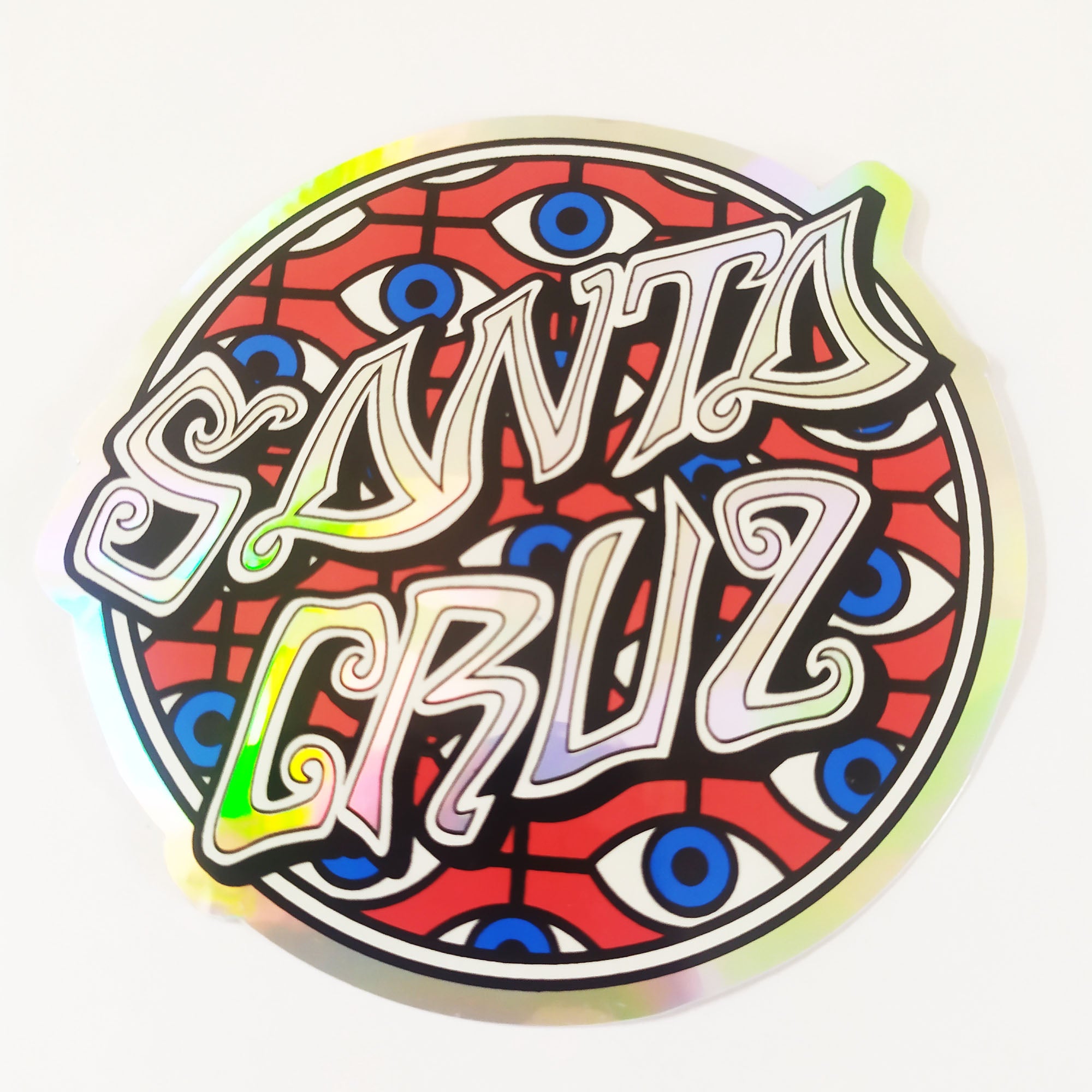 Santa Cruz - Salba Eyes Chrome Skateboard Sticker