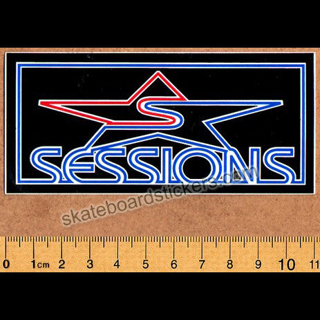 Sessions Old Skateboard / Snowboard Sticker - SkateboardStickers.com