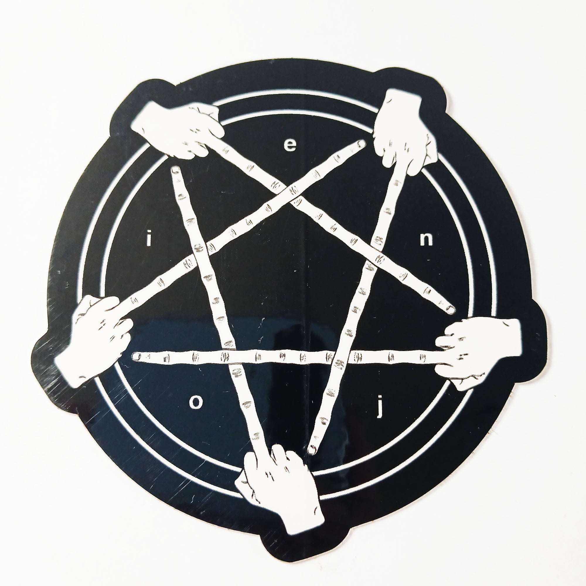 Enjoi Satan-ish upside-down pentagram Skateboard Sticker