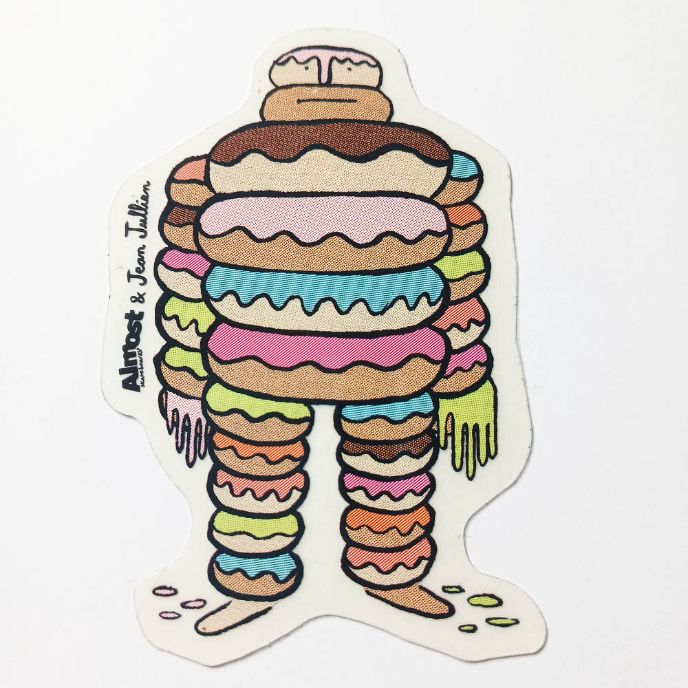 Almost Skateboards X Jean Jullien "Doughboy" Sticker - SkateboardStickers.com