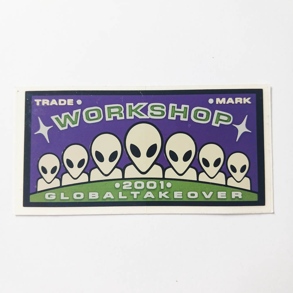 Alien Workshop Skateboard Sticker - "Global Takeover" - SkateboardStickers.com