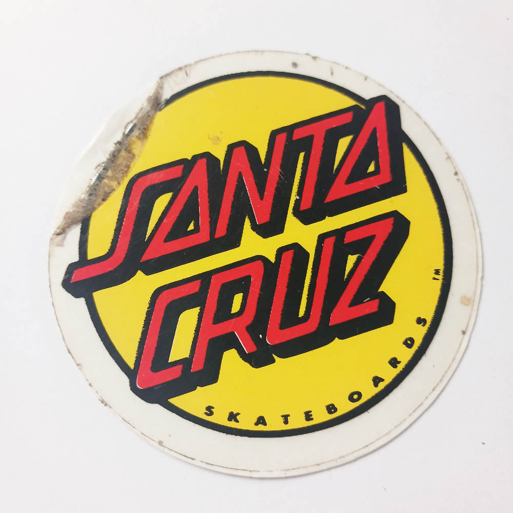 Santa Cruz Skateboard Sticker (damaged) - SkateboardStickers.com